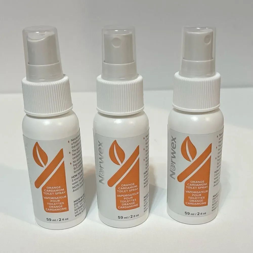 Norwex Toilet Spray Orange Cardamom Set of 3 NWOT
